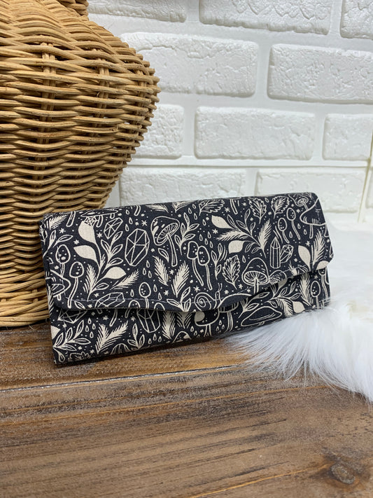 Mystical mushroom clutch wallet, necessary clutch wallet