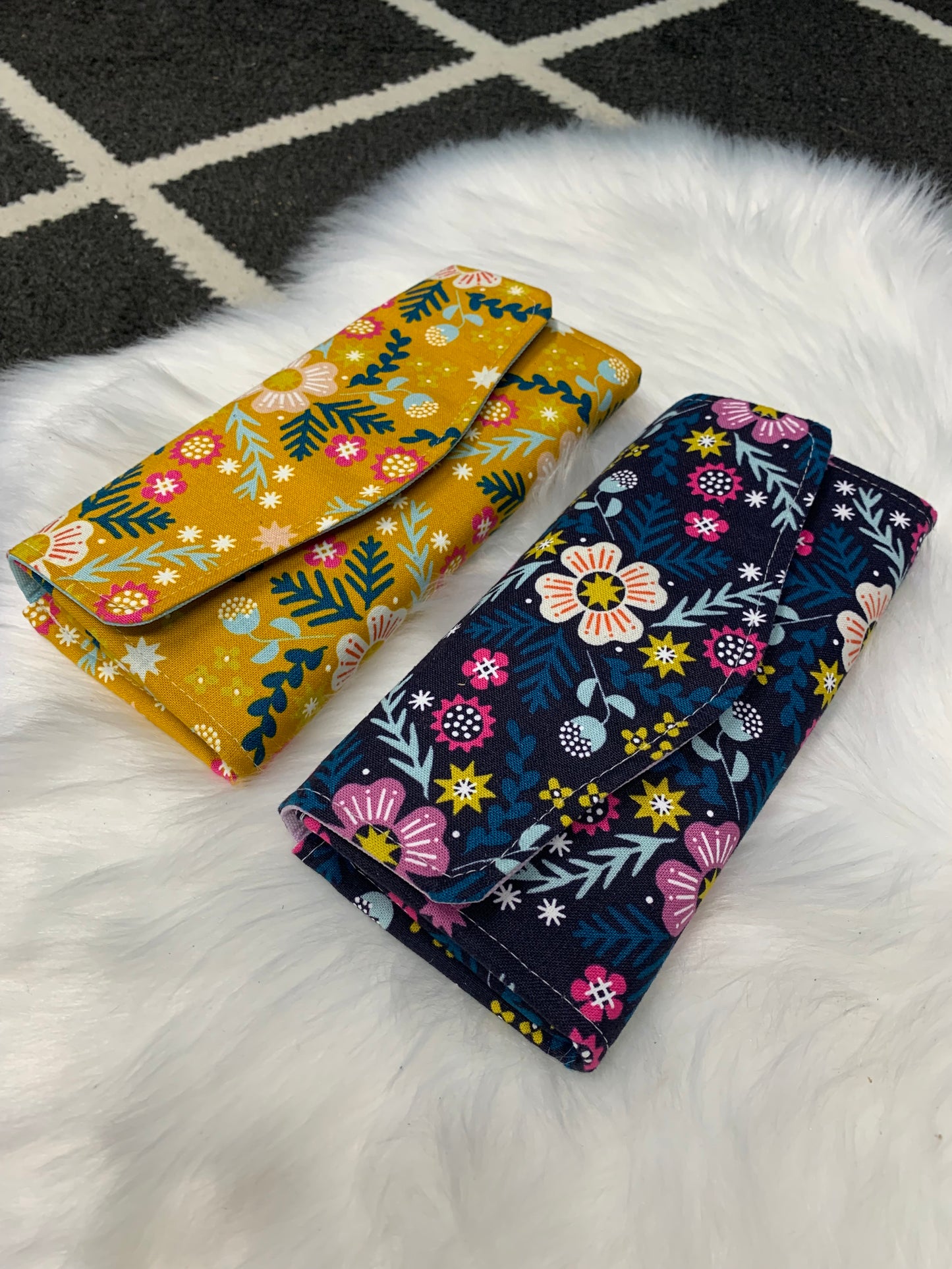 Wildflower yellow clutch wallet, necessary clutch wallet